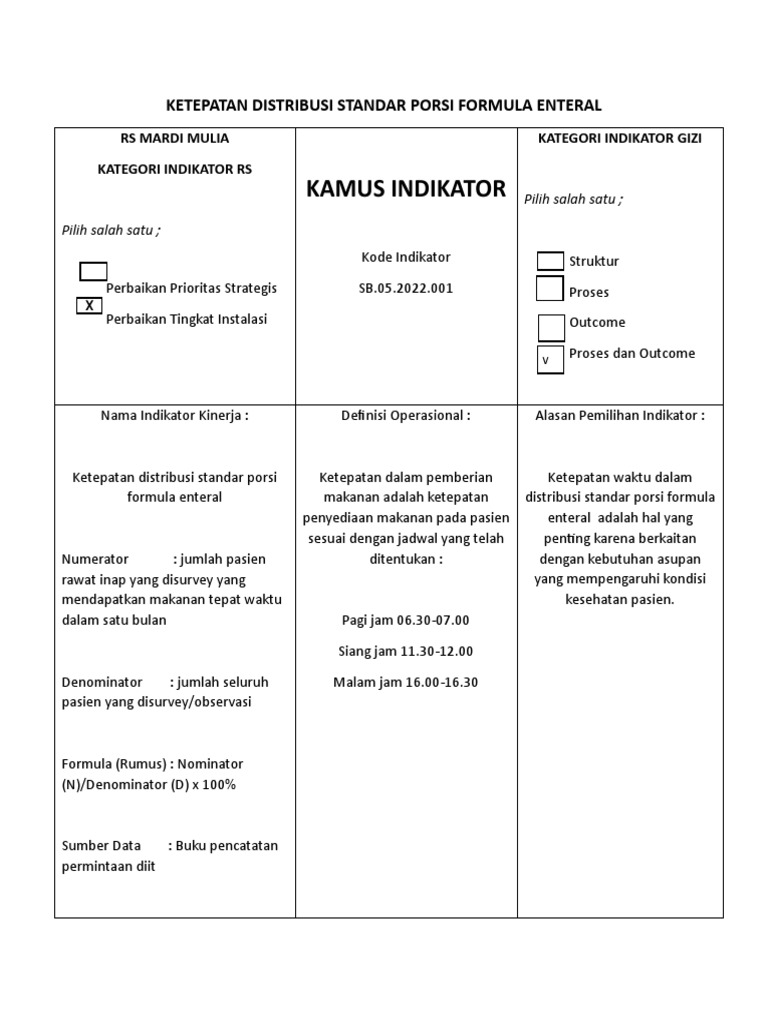 Ketepatan Distribusi Porsi Formula Enteral | PDF | Bisnis