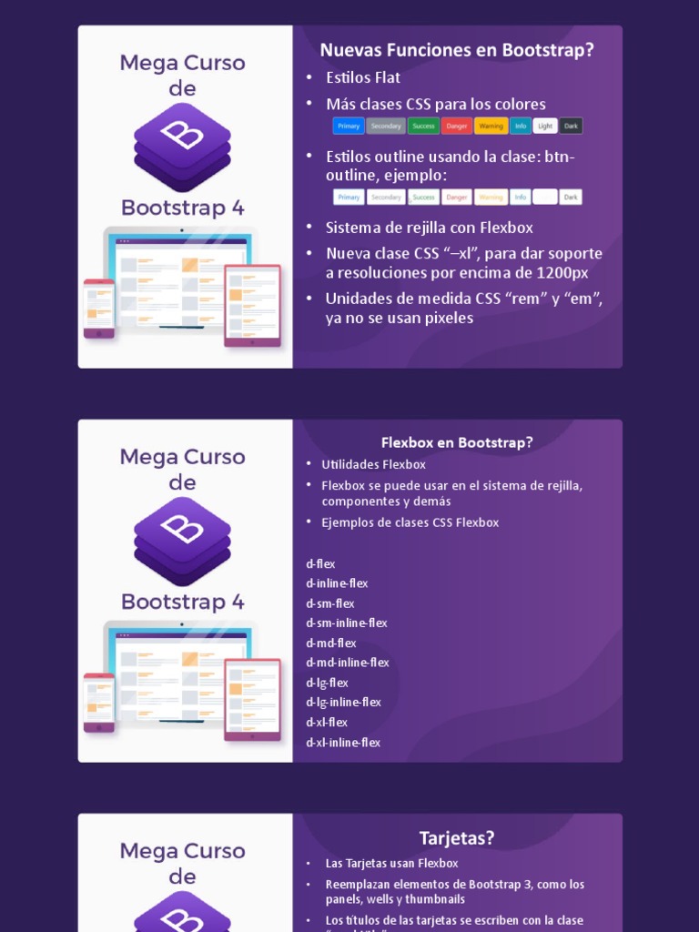 2.1 Nuevas Funciones en Bootstrap 4 | PDF