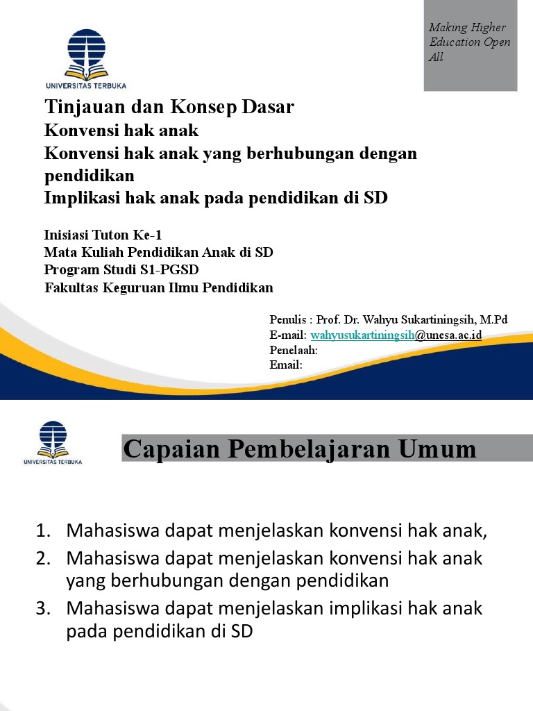 Konvensi Hak Anak dalam Pendidikan SD | PDF