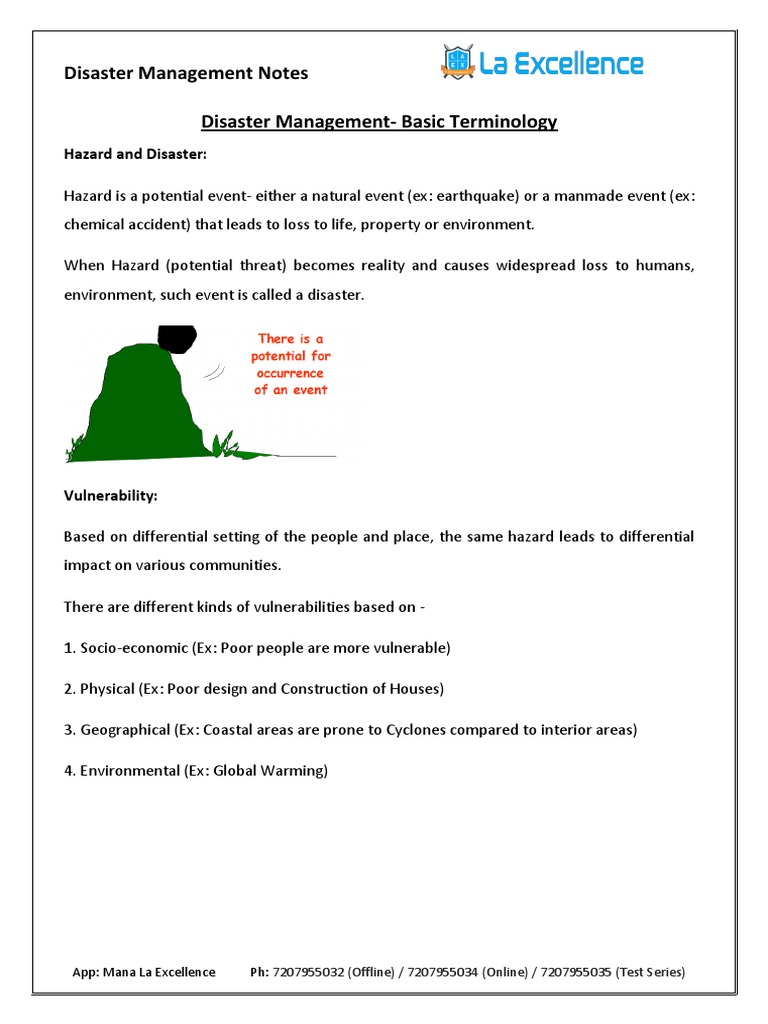 Disaster Management Overview and Framework | PDF | Emergency Management ...