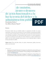 El Delito de Omisión, Rehusamiento o Demora de Actos Funcionales A La Luz La Teoría Del Deber y La Administración Pública