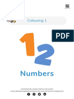 Worksheet Numbers Colouring 1