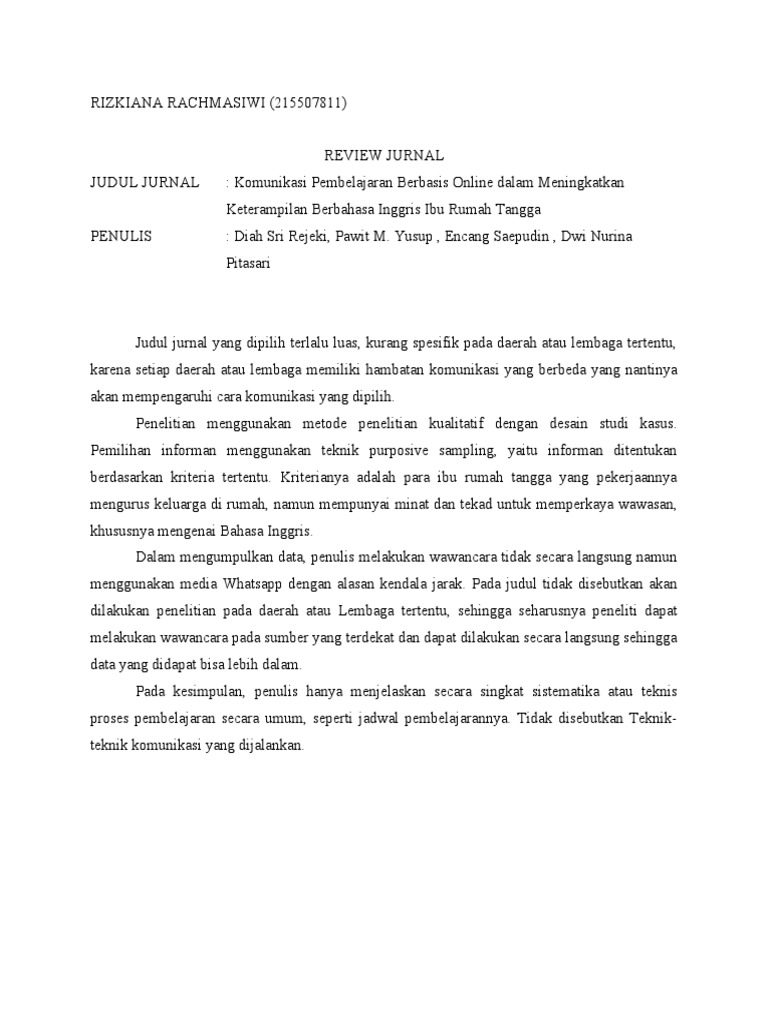 Review jurnal pdf sains matematika