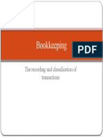 Bookkeeping: The Recording and Classification of Transactions