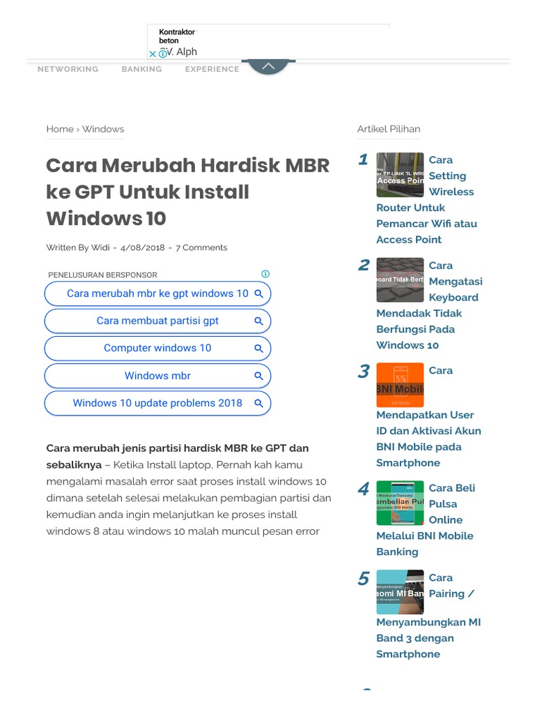 Cara Merubah Format Hardisk Mbr Ke Gpt