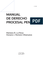 Manual de Derecho Procesal Penal: Mariano R. La Rosa Horacio J. Romero Villanueva
