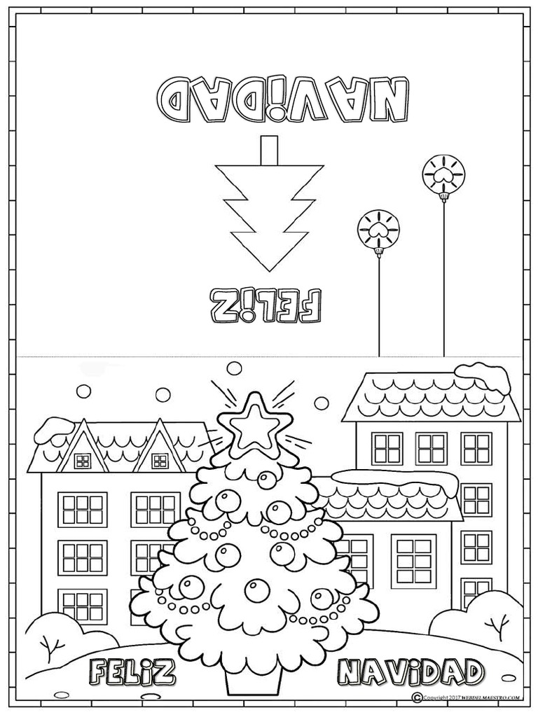 TARJETA Crisma Con Arbol de Navidad