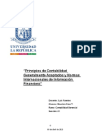 Principios de Contabilidad Generalmente Aceptados y Normas Internacionales de Información Financiera