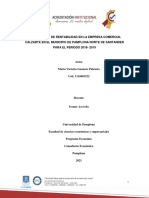 Analisis de Rentabilidad en La Empresa Comercial Calzarte en El Municipio de Pamplona Norte de Santander para El Periodo 2018 - 2019