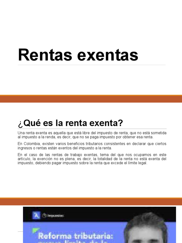Rentas Exentas En La Declaración De La Renta – ZCPI