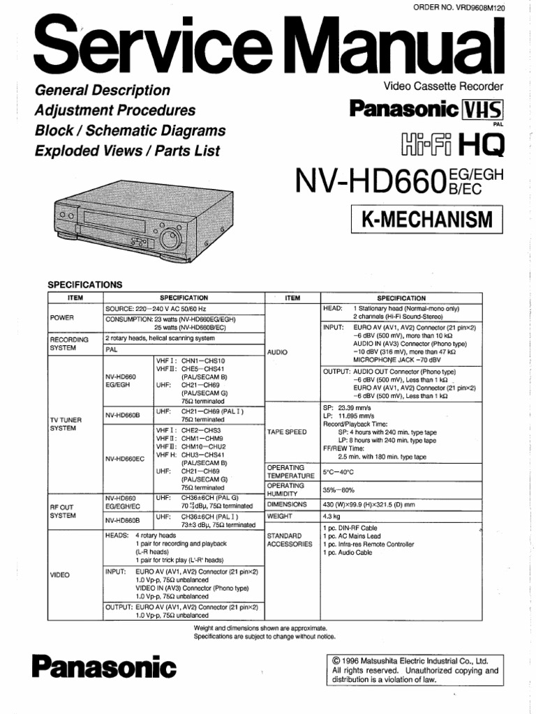 Panasonic nv-hd660 | PDF