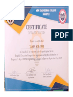 Elocution Certificate Tanya