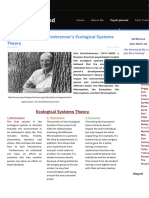 Journal #8 Urie Bronfenbrenners Ecological Systems Theory - Study of The Mind