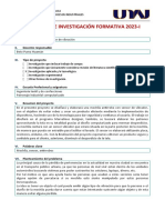 Esquema de Proyecto de Investigación Formativa 2023-I - Fipi