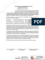 Acta de Instalación de Comité de Selección (R)