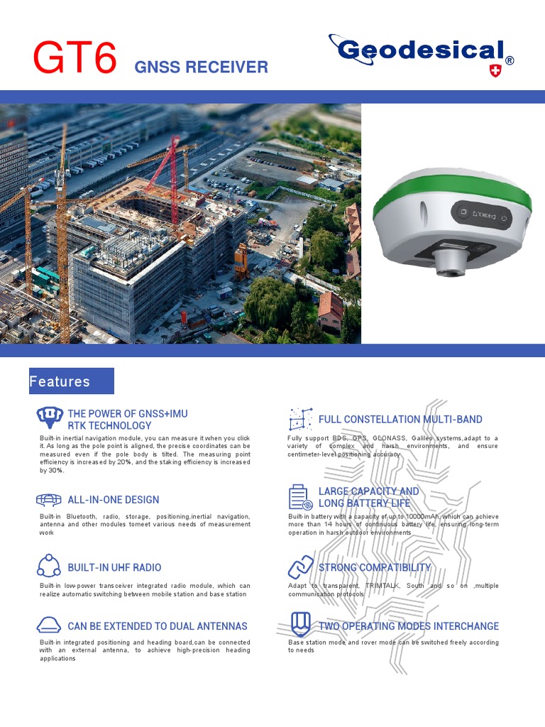 GT6 GNSS Receiver Features Overview | PDF | Global Positioning System ...