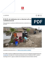 El 43.5% de Habitantes de La Libertad Sufre Pobreza Multidimensional - Perú - EDICION - CORREO