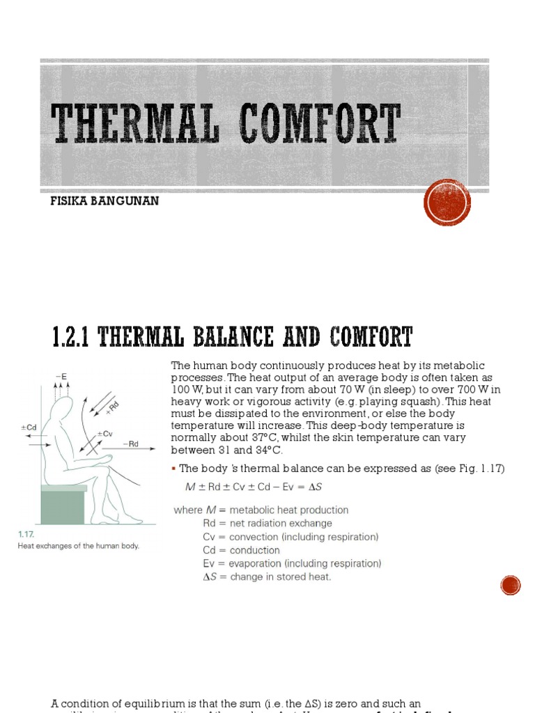 Thermal Comfort | PDF | Humidity | Hyperthermia