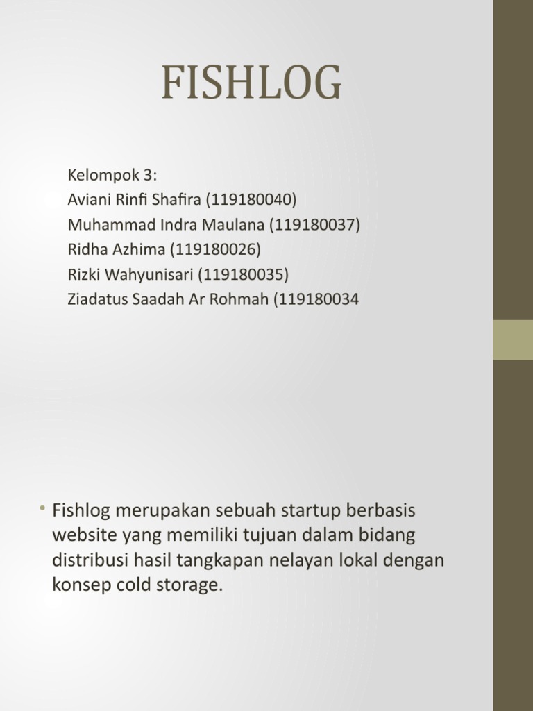 Tugas Analisis Fishlog - Kelompok 3 | PDF