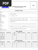 Form Data Pribadi Pelamar