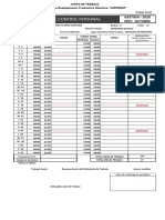 Tarjeta de Control Personal: Estado Plurinacional de Bolivia