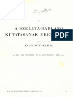 DR - Kadic Ottokár - A Szeleta - Barlang Kutatásának Eredményei
