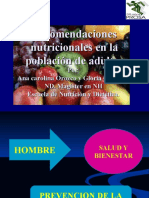 Recomendaciones Nutricionales en Adultos