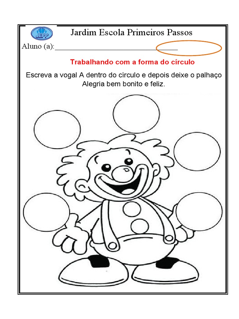 Atividade 17: Círculo e Vogal A | PDF