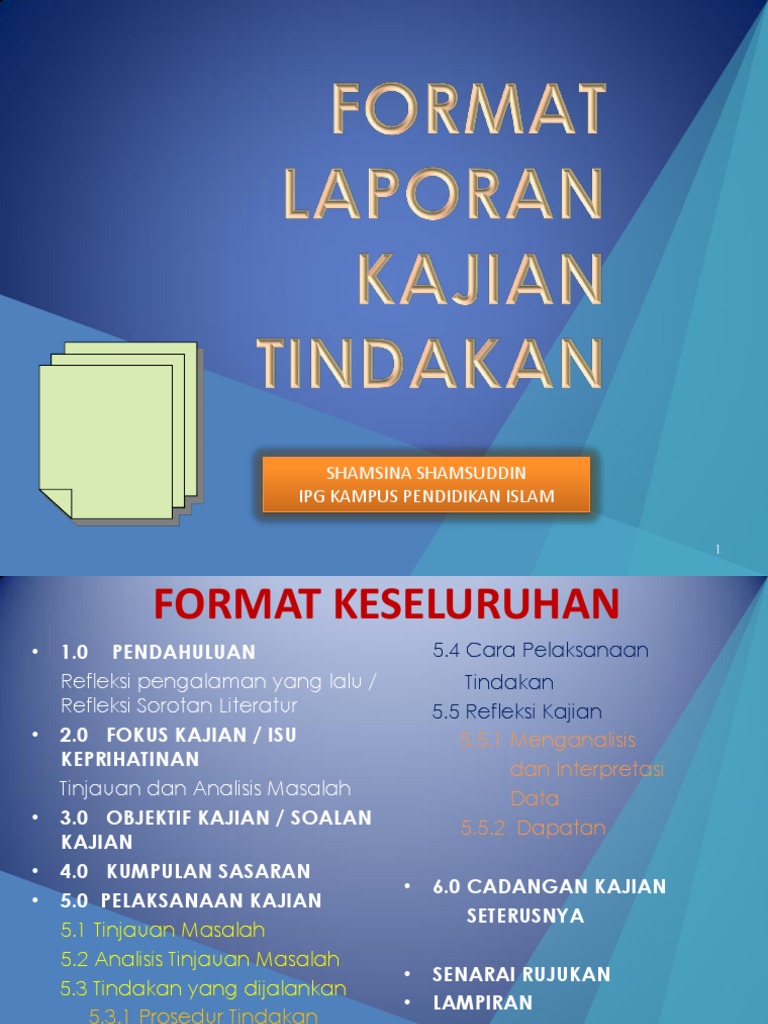 Tajuk 12 Laporan Kajian Tindakan Pdf