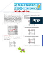 Reglas Básicas Del Minisudoku para Cuarto de Primaria