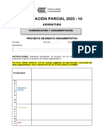 Formato Proyecto Ensayo Argumentativo 2023-10