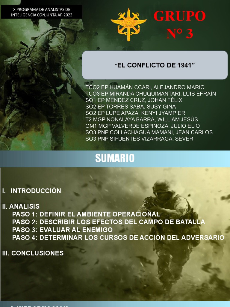 Miii - 1 Picao - Gpo 3 El Conflicto de 1941 | PDF | Clima | Selva