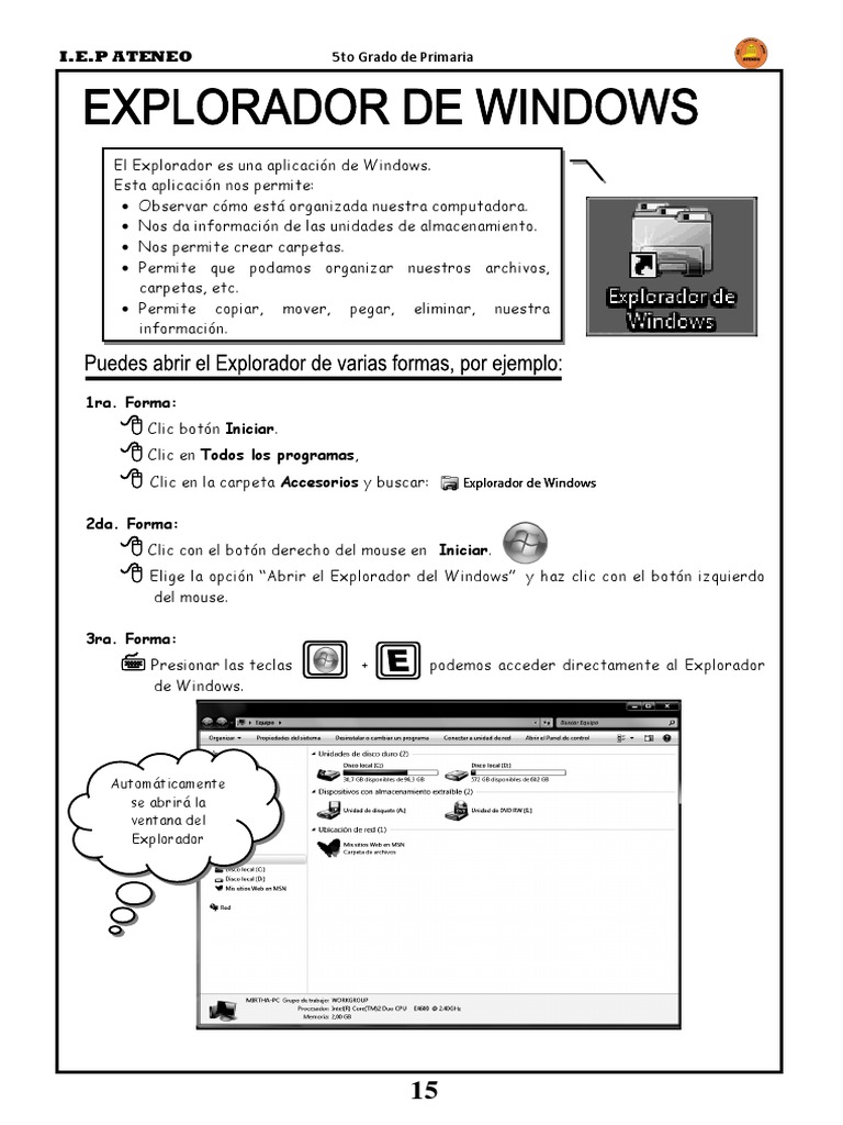Cómo usar el Explorador de Windows | PDF | Archivo de computadora ...