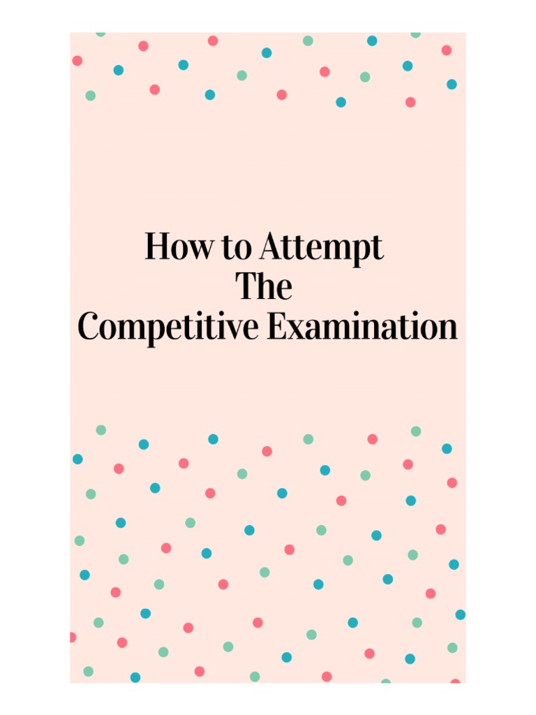 Strategies for Competitive Exams | PDF | Multiple Choice