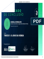 Certificado de Conclusão: Troco 1: O Jogo Da Venda