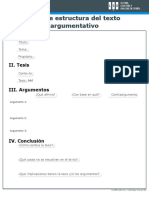 Plan de Estructura Del Texto Argumentativo