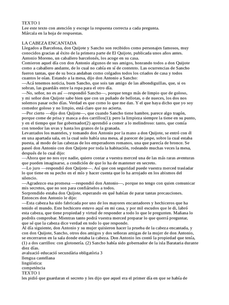 Yujie Xu Treball Lectura PDF Don Quijote Miguel De Cervantes