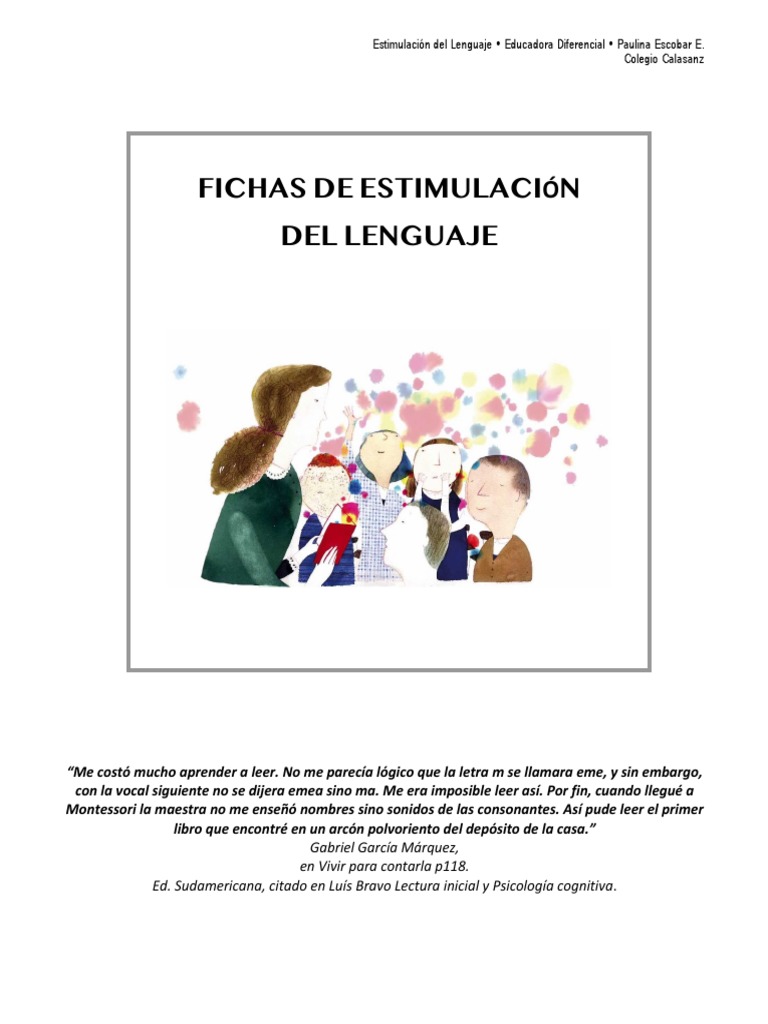 Fichas para Estimulación del Lenguaje | PDF | Palabra | Sílaba