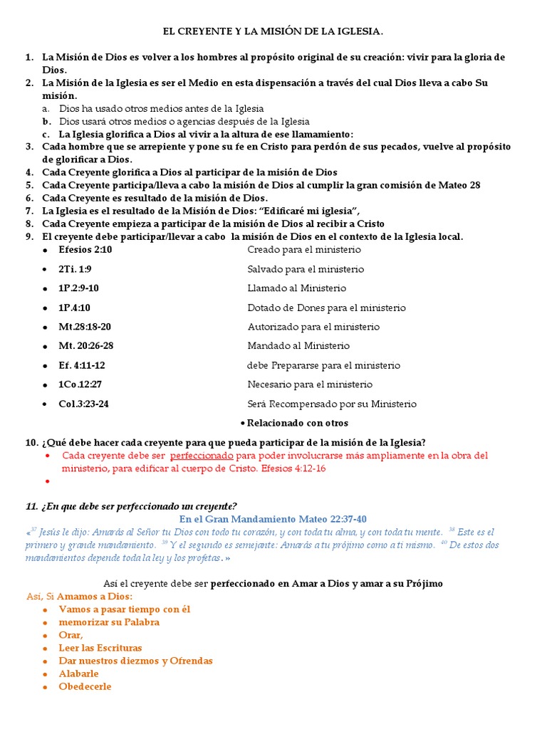 Creyente y La Misión de La Iglesia | PDF | Evangélico | Gran comisión