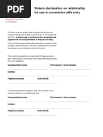 Solemn Declaration On Relationship