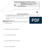 Evaluacion II Unidad Quimica 5to. BAF