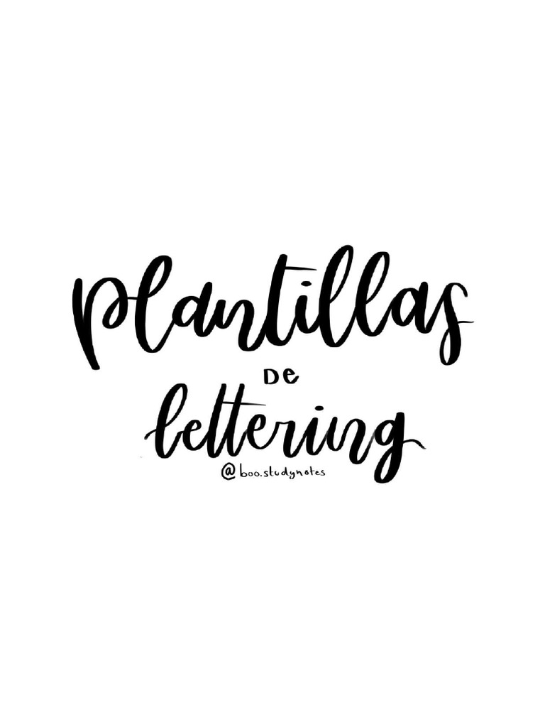 Plantilla de Lettering | PDF