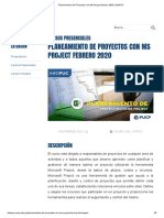 Planeamiento de Proyectos Con Ms Project Febrero 2020 - InfoPUC
