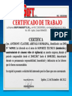 Certificado de Trabajo