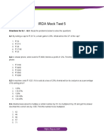 IRDA Mock Test 5