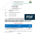 Informe N°009 Req. Combustible Yeguacancha