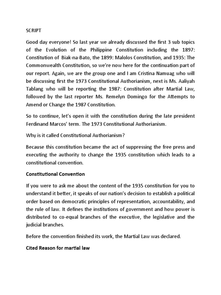 Script 1973 | PDF | Constitution | Government