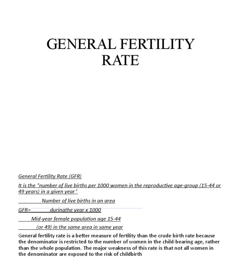 General Fertility Rate PDF