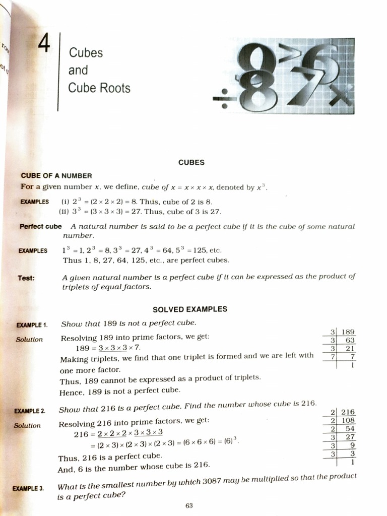 Understanding Cubes and Cube Roots | PDF | Factorization | Arithmetic