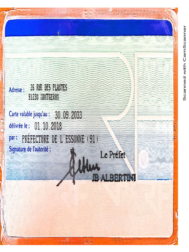 Piece Identite Verso | PDF